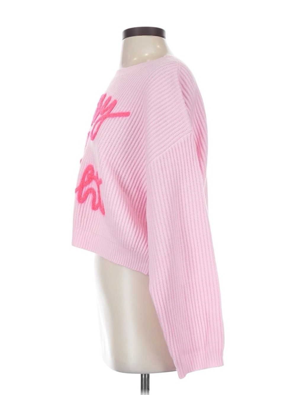 Queen of Sparkles Merry and Bright Pink Sweater Size Small - Picture 4 of 6